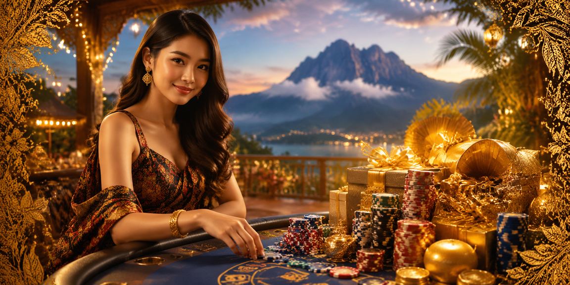 Pengguna Sabah menikmati rebat dan bonus kasino g923 dengan pakaian batik